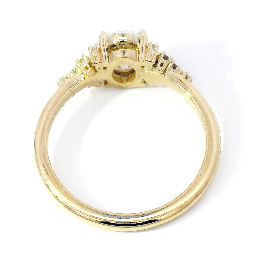 Oval Lab Grown Diamond Cluster Ring - "Aster"