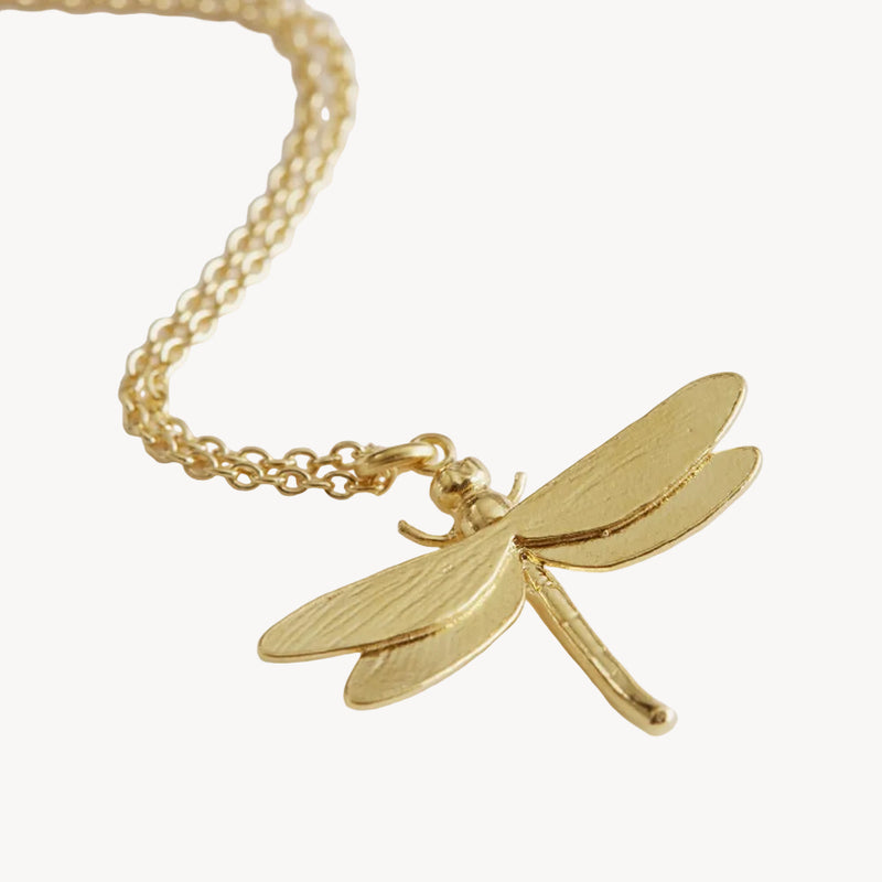 Gold Vermeil Necklace - "Dragonfly"