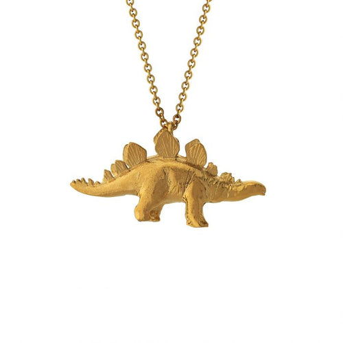 Gold Vermeil Dinosaur Necklace - "Stegosaurus"