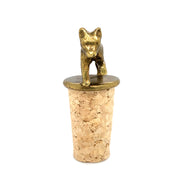 Fox Brass Cork Bottle Stopper - "Foxy"