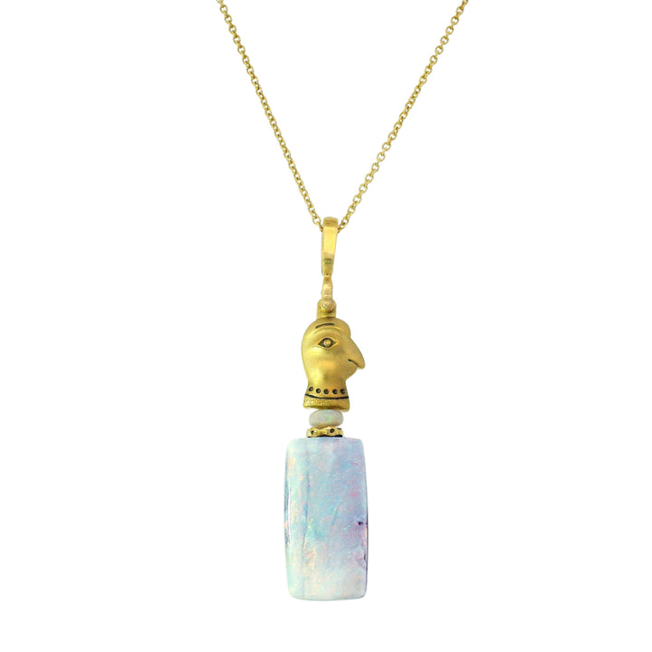 Winton Boulder Opal Necklace - "Fable Animals & Strange Characters"