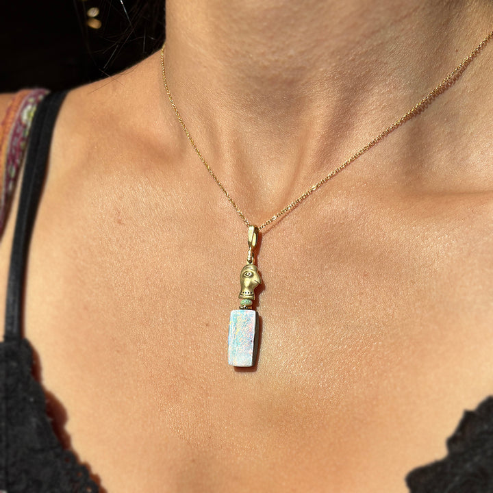 Winton Boulder Opal Necklace - "Fable Animals & Strange Characters"