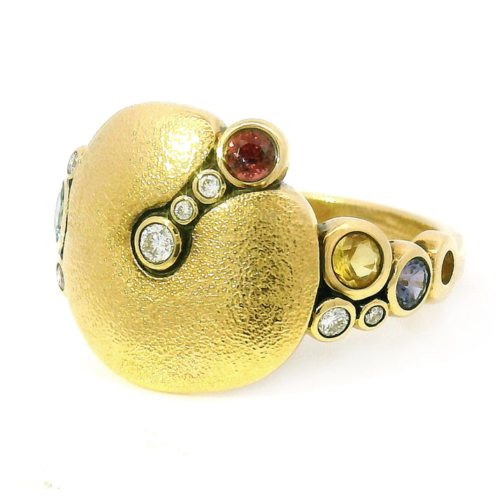 Montana Sapphire & Diamond Ring - "Apple"