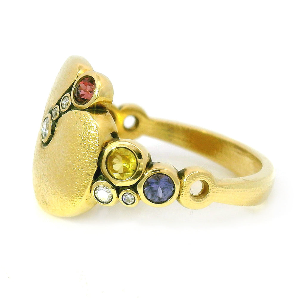 Montana Sapphire & Diamond Ring - "Apple"