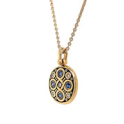 Yogo Sapphire & Diamond Necklace - "Celtic Spring"