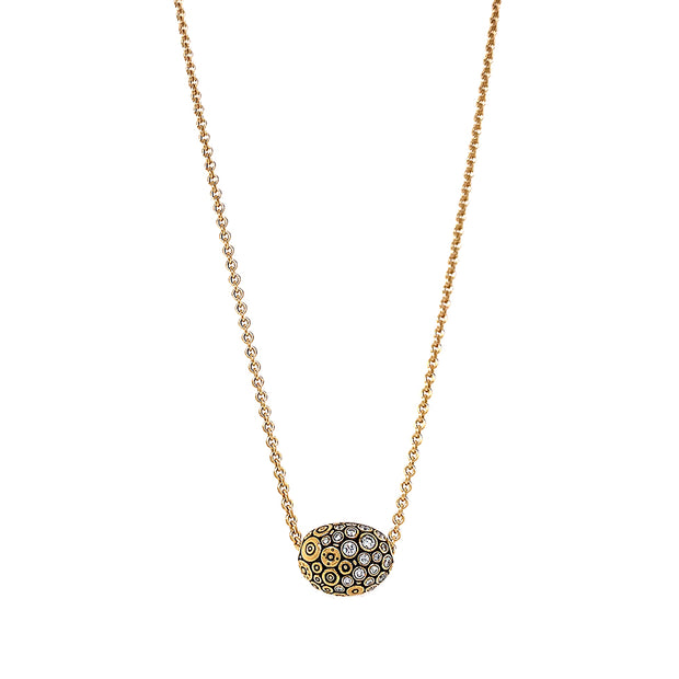 Alex Sepkus "Bean" 18K Yellow Gold Diamond Necklace Front