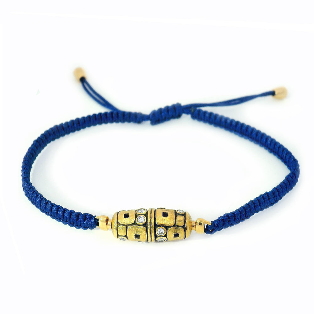 Diamond Vario Clasp & Macrame Bracelet - "Little Windows"