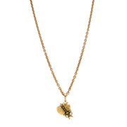 Diamond & Yellow Gold Beatle Pendant - "Thoughtful Beetle"