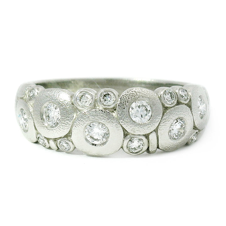 Diamond & Platinum Domed Ring - "Candy"