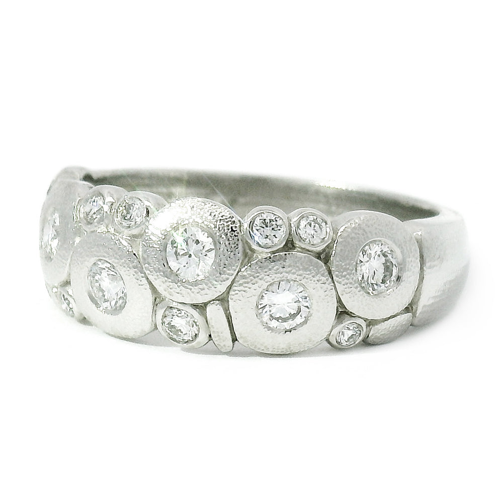 Diamond & Platinum Domed Ring - "Candy"