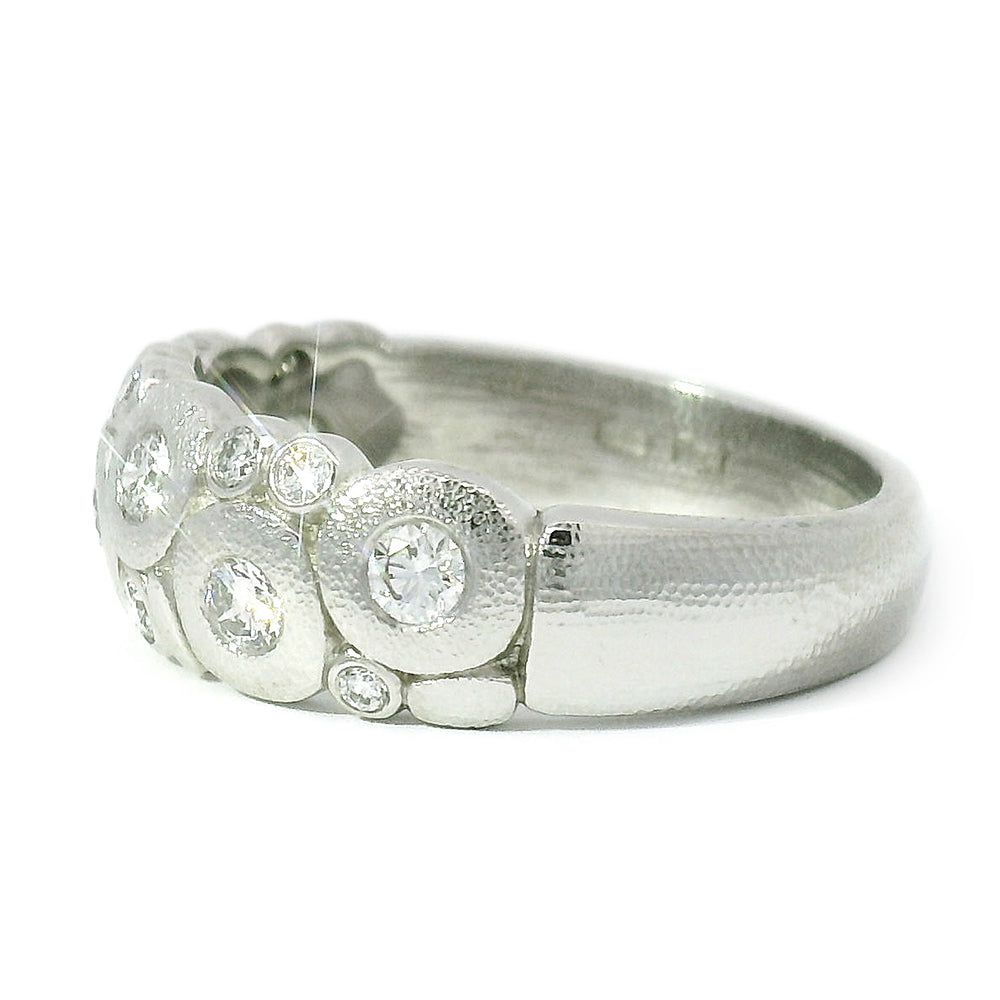 Diamond & Platinum Domed Ring - "Candy"