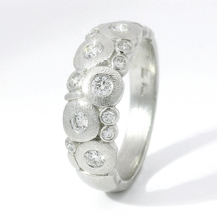 Diamond & Platinum Domed Ring - "Candy"