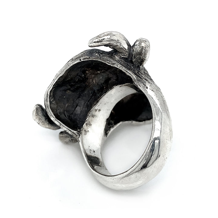 Sterling Silver & Turquoise Statement Ring - "Bison"