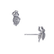 Sterling Silver Beetle Stud Earrings - "Perseverance"