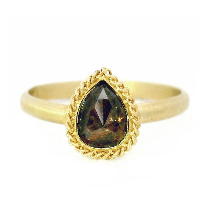Brown Salt & Pepper Diamond Ring - "Siena"