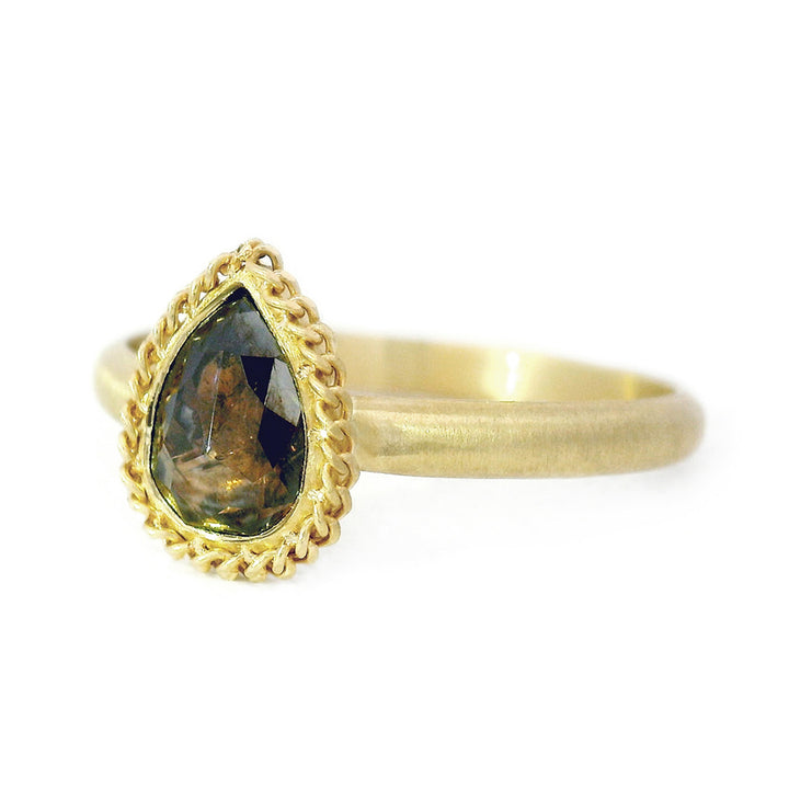 Brown Salt & Pepper Diamond Ring - "Siena"