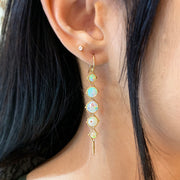 Yellow Gold and Ethiopian Opal Earrings - "Desert Mirage"