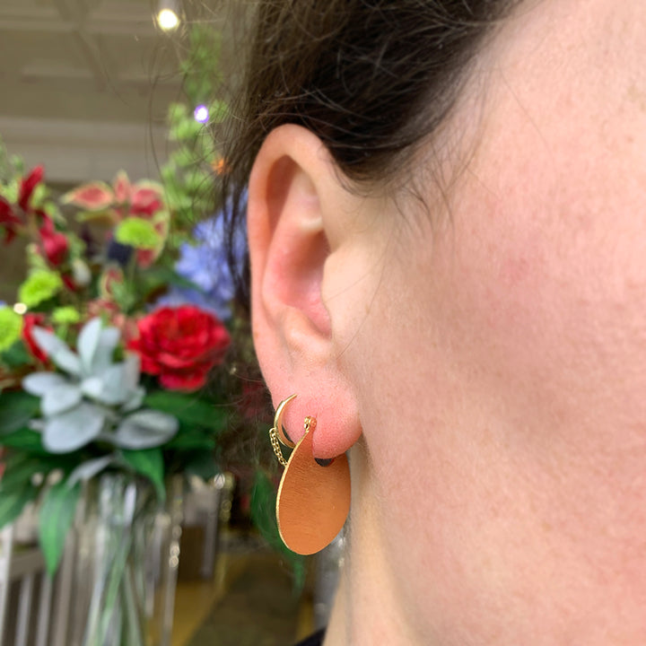 Gold Vermeil Wide Crescent Hoops - "Aurora"