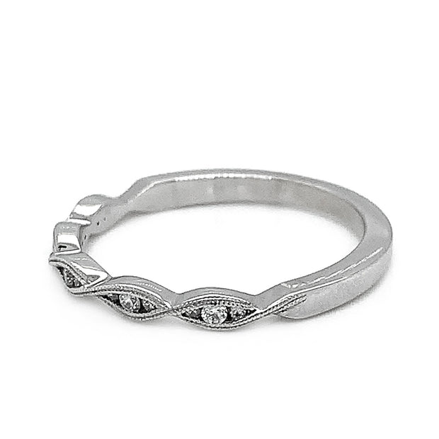 14K White Gold and Diamond Ring - "April"