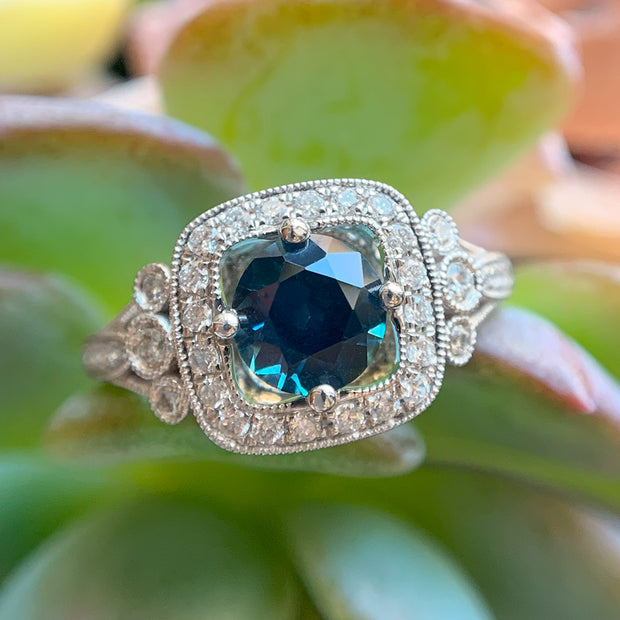 Montana Sapphire & Diamond Ring-"Delilah"