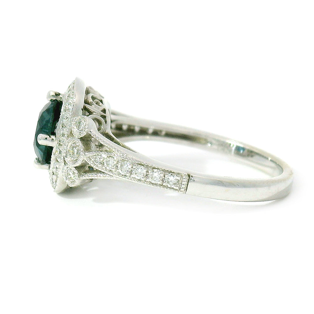 Montana Sapphire & Diamond Ring-"Delilah"