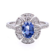 Montana Sapphire & Diamond Ring - "Midnight Sonata"