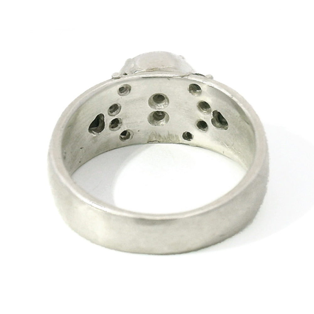 Diamond & Sterling Silver Skull Ring - "Encasement"