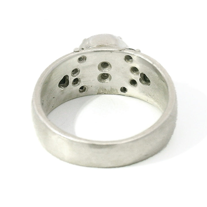 Diamond & Sterling Silver Skull Ring - "Encasement"