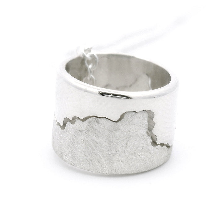 Sterling Silver Interlocking Mountain Pendant - "Crazy Mountains"