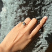 Montana Sapphire & Diamond Ring - "Harbor Mist"