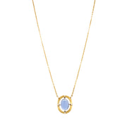 One-of-a-Kind Yogo Sapphire Two Tone Gold Necklace - "Floating Majesty"