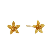 Gold Vermeil Stud Earrings - "Lemon Blossoms"
