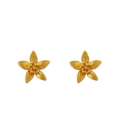 Gold Vermeil Stud Earrings - "Lemon Blossoms"