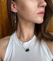 Interlocking Dark Green Burmese Jadeite Necklace