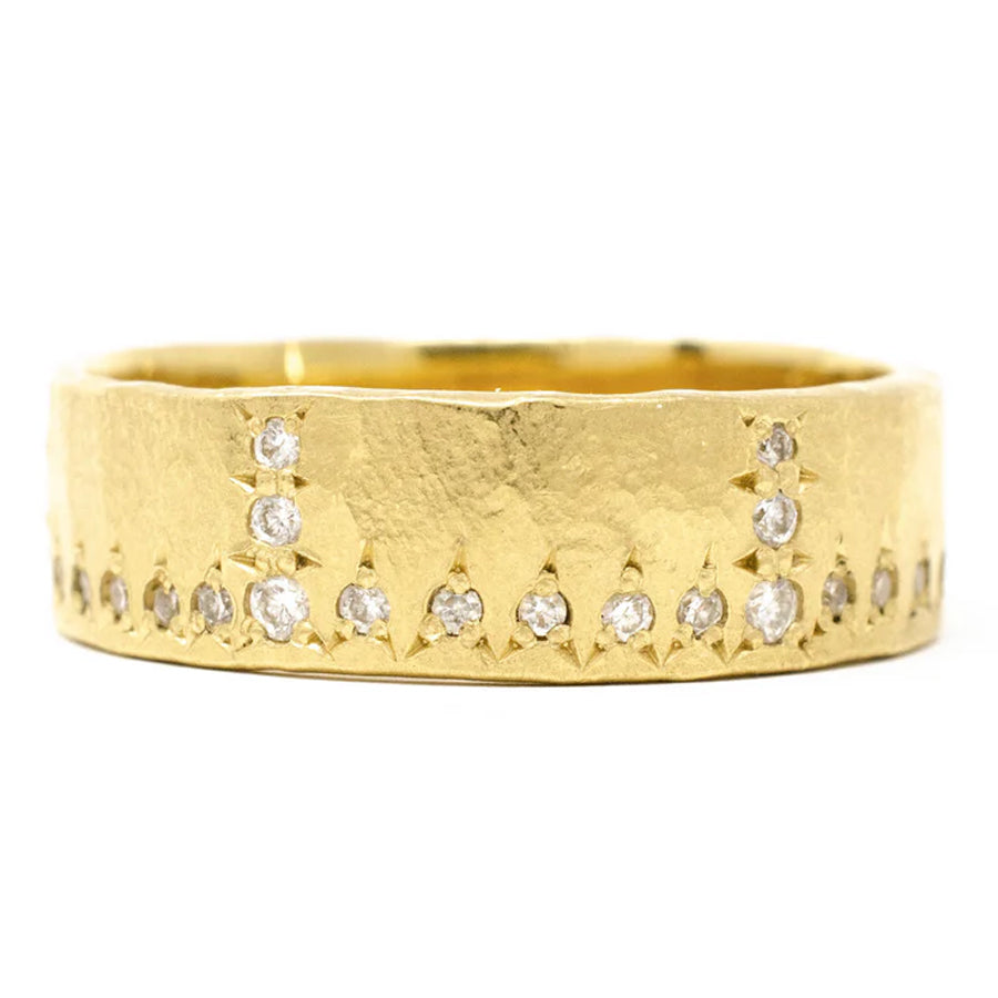 Diamond & Yellow Gold Band - "Encoded Love"