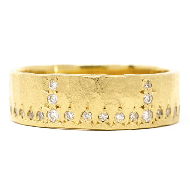 Diamond & Yellow Gold Band - "Encoded Love"