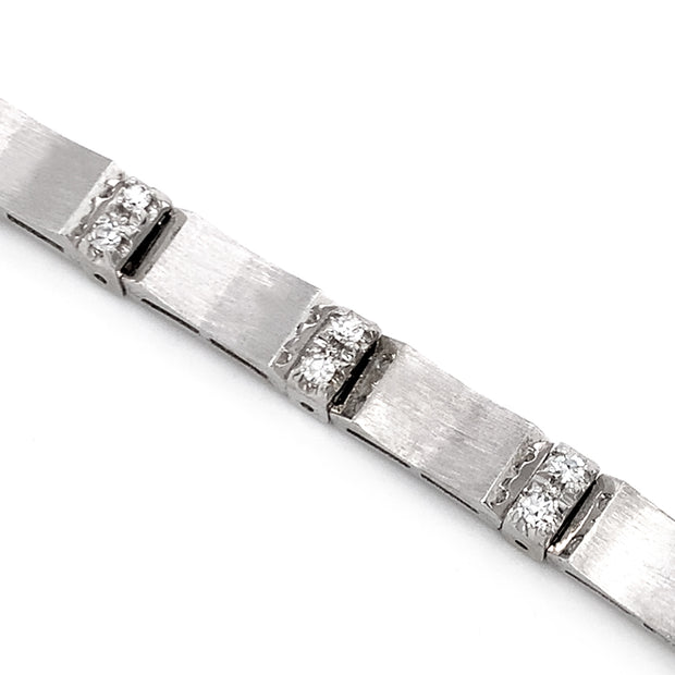 Diamond & 14K White Gold Tennis Bracelet- "Elizabeth"