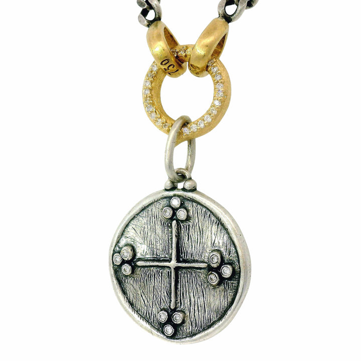 Sterling Silver & Diamond Pendant - "Know Thyself"