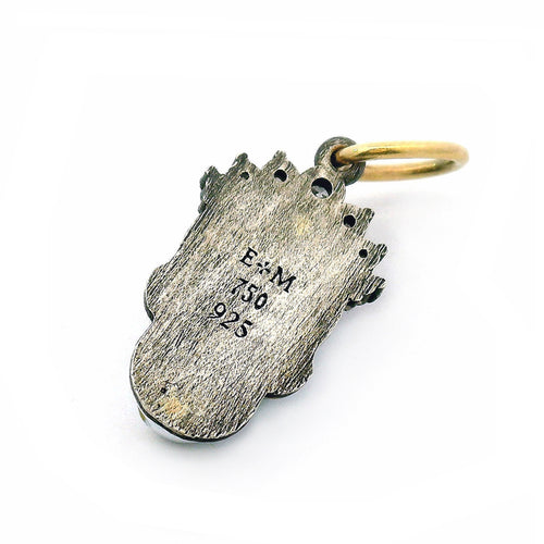 Handcrafted Skull Pendant Necklace with Diamond Tiara - "Corona Memento"