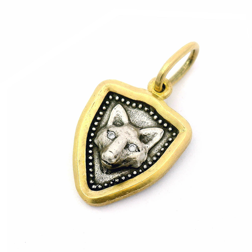 reversible fox charm pendant by Erica Molinari from Alara Jewelry