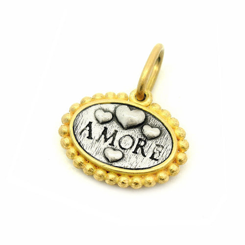 Diamond Dog Bone Charm - "Amore"