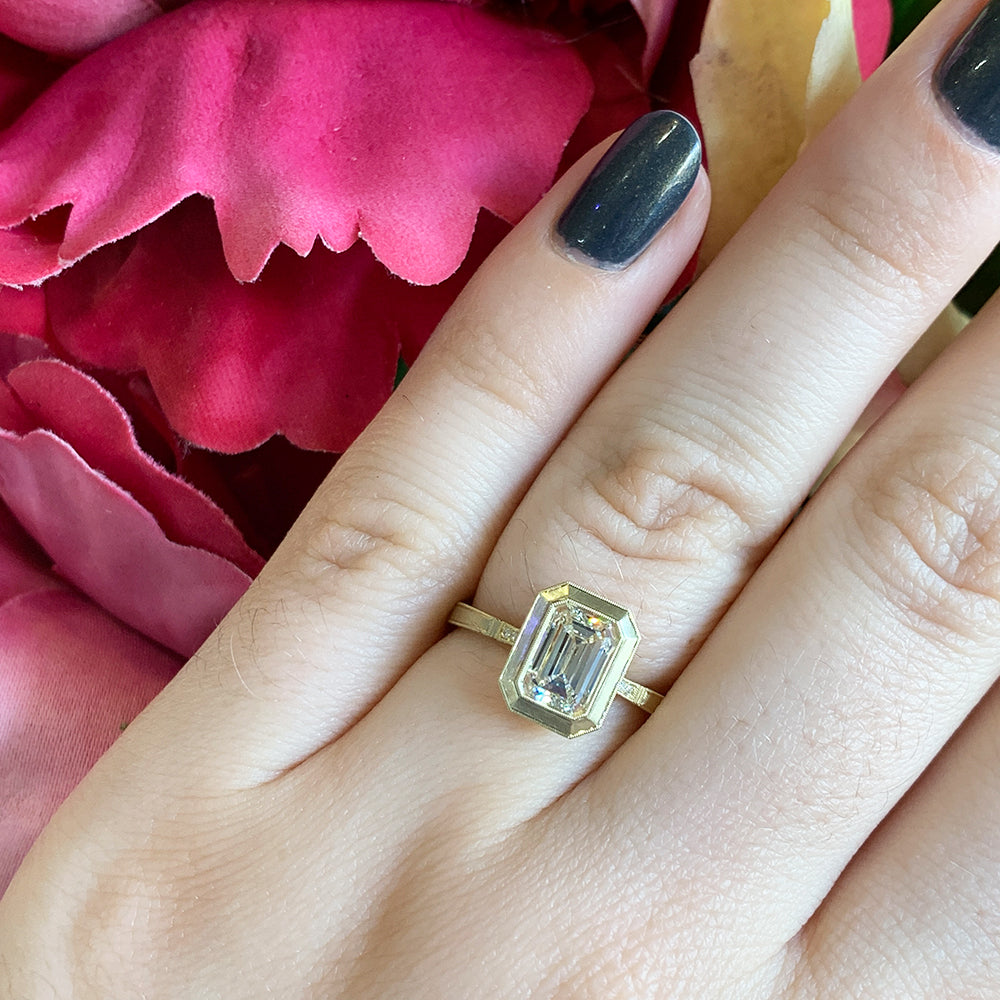 Emerald Cut Diamond Engagement Ring