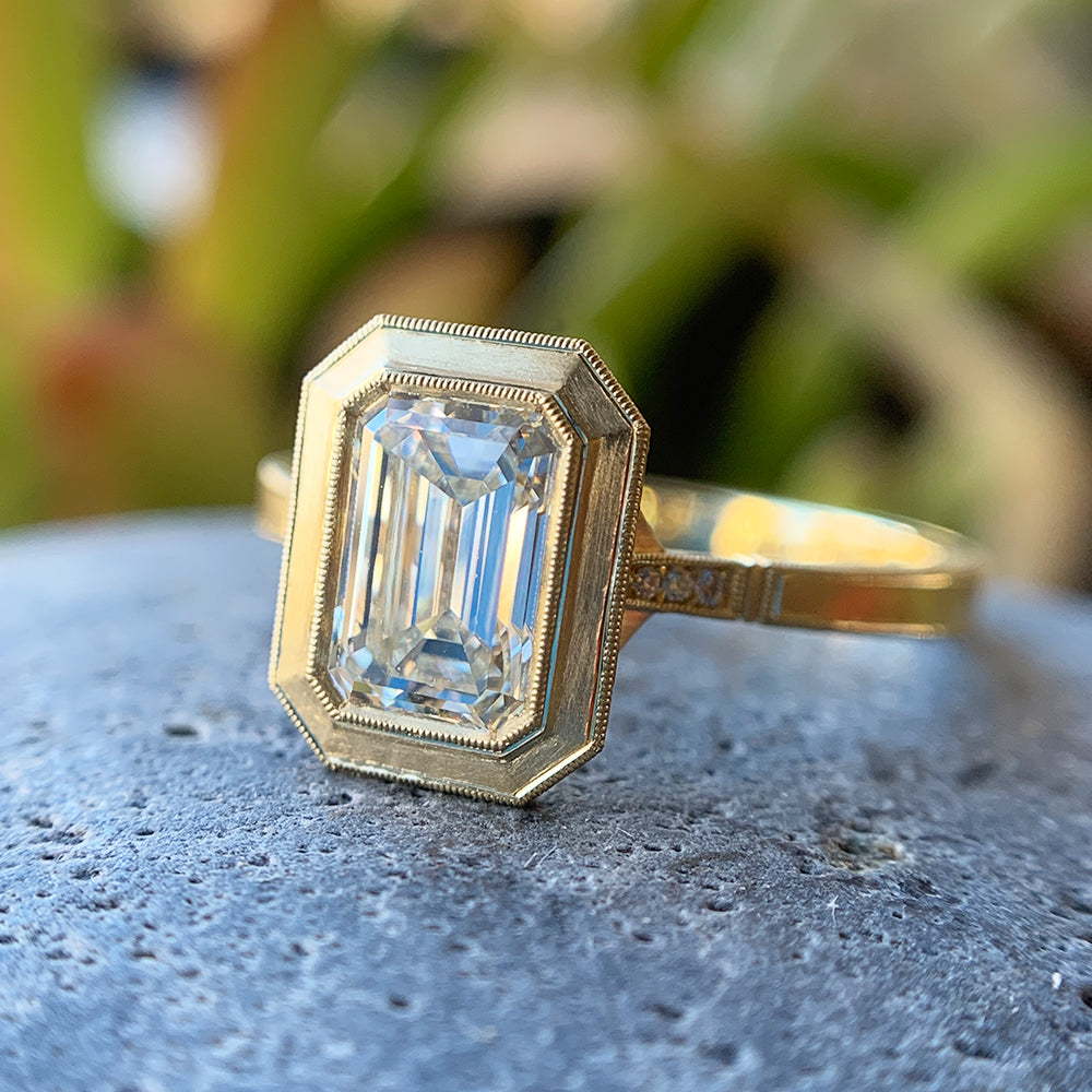 Emerald Cut Diamond Engagement Ring
