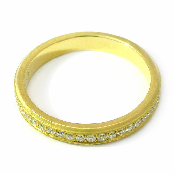 Diamond & Yellow Gold Eternity Band - "Hana"
