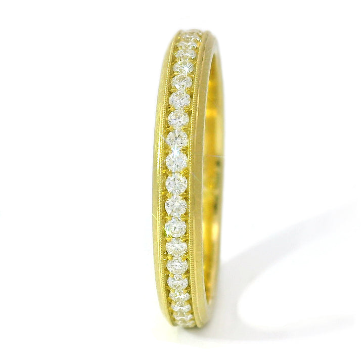 Diamond & Yellow Gold Eternity Band - "Hana"