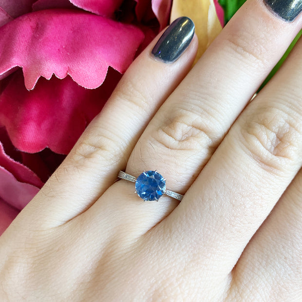Buy Emerald Cut 8 X 6mm Light Blue Sapphire Engagement Ring 14k,18k Gold Engagement  Ring Genuine Diamond Ring Bespoke Rose Gold Ring Online in India - Etsy