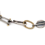 Yellow Gold & Sterling Silver Bracelet - "Desert Deco"