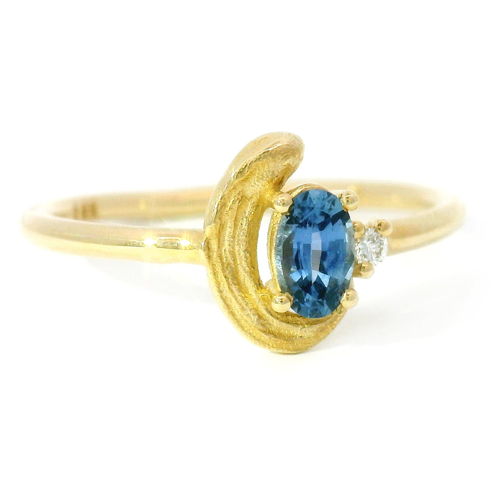 Oval Sapphire & Diamond Ring - "Paris Blue"