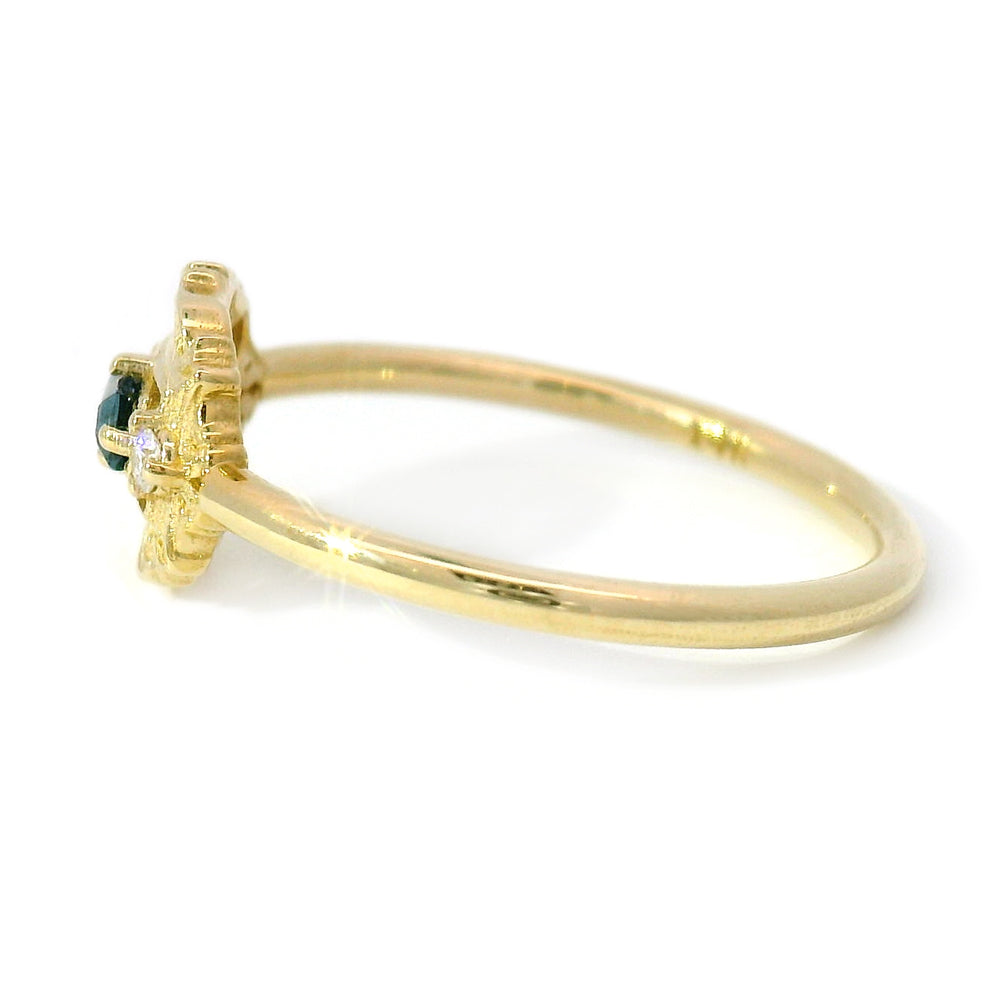 Blue Sapphire & Diamond Ring - "Vanity No. 5"