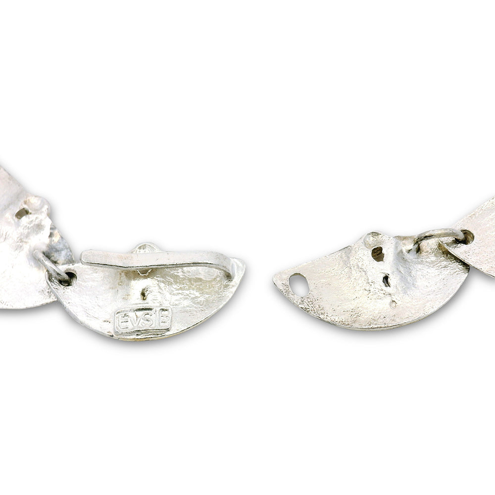 Sterling Silver & Gold Vermeil Geometric Necklace - "Molten"